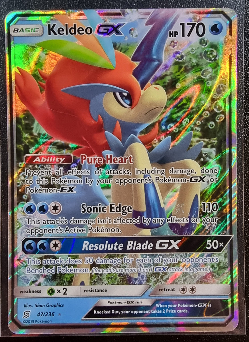 Keldeo GX - Pokemon Unified Minds Holo Foil Ultra Rare #47/236