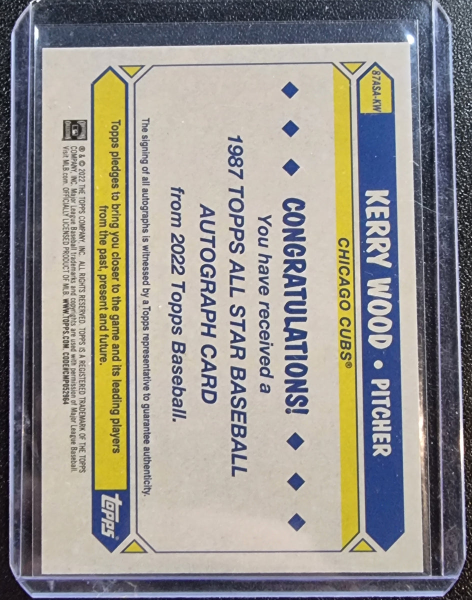 Mavin  Kerry Wood 2022 Topps 1987 Allstar Autograph Card 87ASA-KW