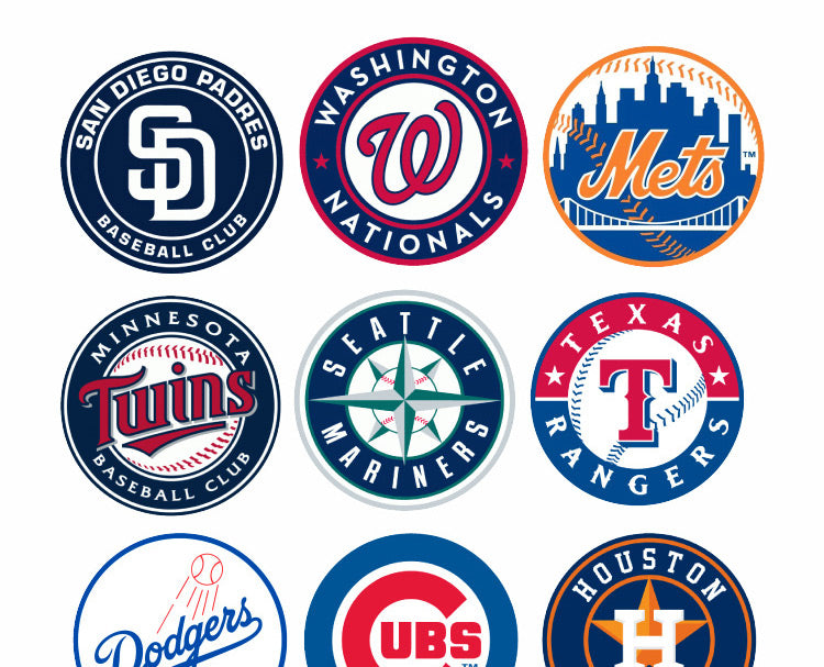 Set of all 30 mlb teams editorial stock photo. Illustration of flat -  215680368