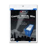 BCW Comic Book Bin Partition (3ct) - Blue