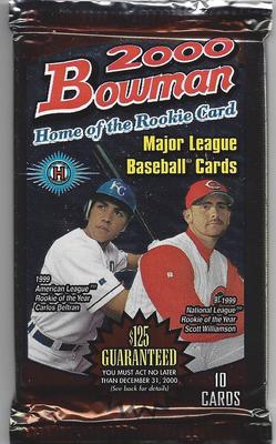 2000 Topps Bowman MLB Baseball cards - Hobby Pack