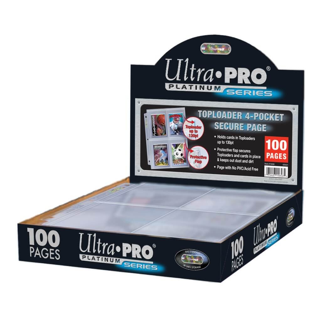 Ultra Pro Platinum 4-Pocket Secure Toploader Pages (100ct) – The ...