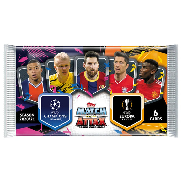 2020-21 Topps Match Attax UEFA Champion's League UCL Trading Cards - Booster Pack