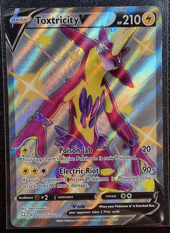 Toxtricity V - Pokemon Shining Fates Shiny Vault Holo Ultra Rare #SV112/SV122