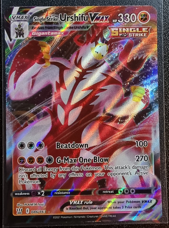 Single Strike Urshifu VMAX - Pokemon Battle Styles Holo Foil Ultra Rare #086/163