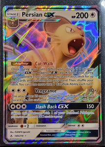 Persian GX - Pokemon Unbroken Bonds Holo Foil Ultra Rare #149/214