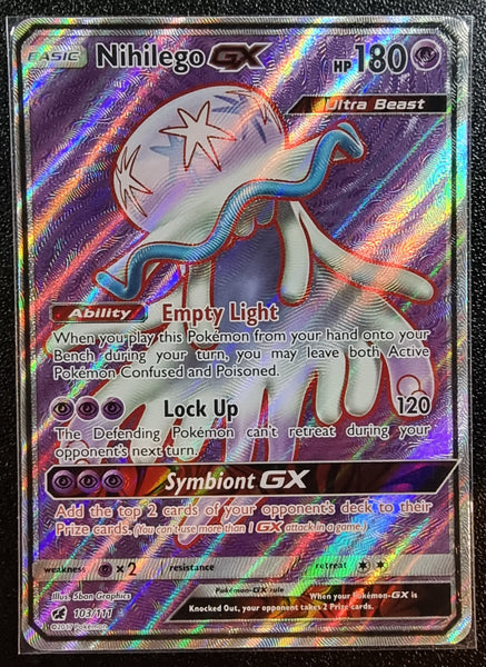 Nihilego GX (Full Art) Holo SM Crimson Invasion 103/111 (Custom | Proxy)