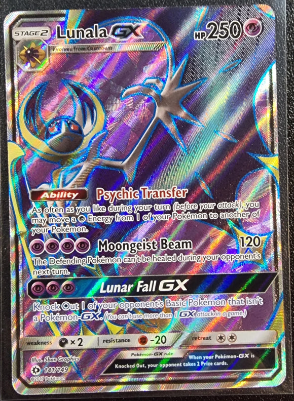 Mavin  lunala gx full art holo 141/149