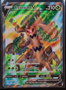 Trevenant V - Pokemon Evolving Skies FULL ART Holo Foil Ultra Rare #168/203