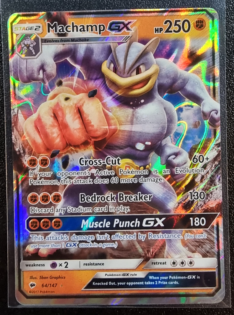 Machamp GX - Pokemon Burning Shadows Holo Foil Ultra Rare #64/147 – The ...