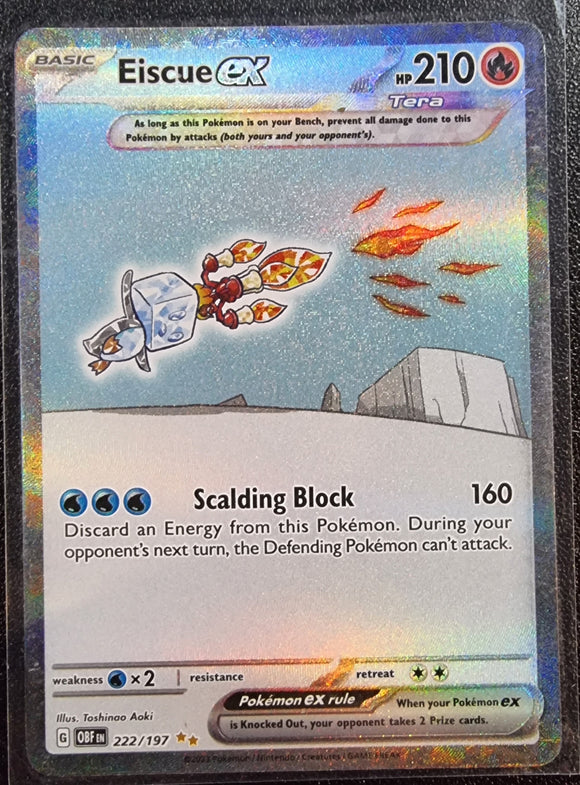 Eiscue EX - Pokemon Obsidian Flames FULL ART Special Illustration Rare  #222/197