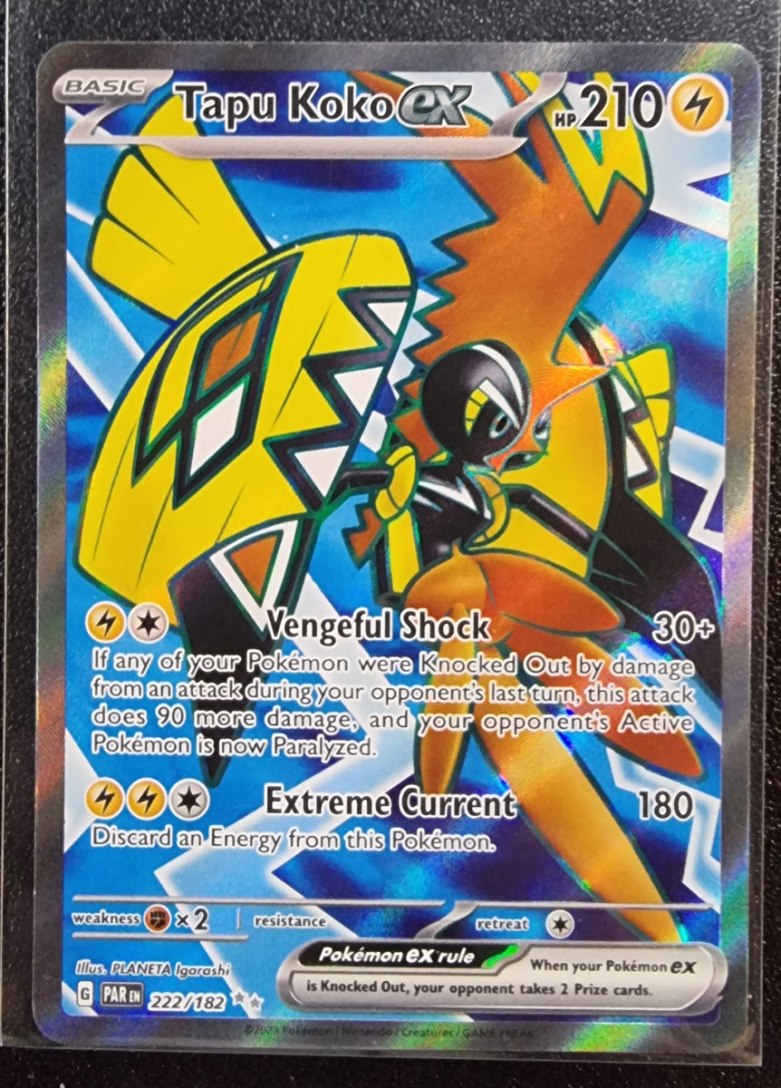 Tapu Koko EX - Pokemon Paradox Rift FULL ART Holo Foil Secret Rare #22 ...