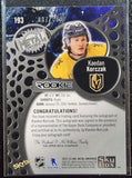 Kaedan Korczak RC #/349 - 2022-23 Upper Deck Skybox Metal Universe Rookie Autograph