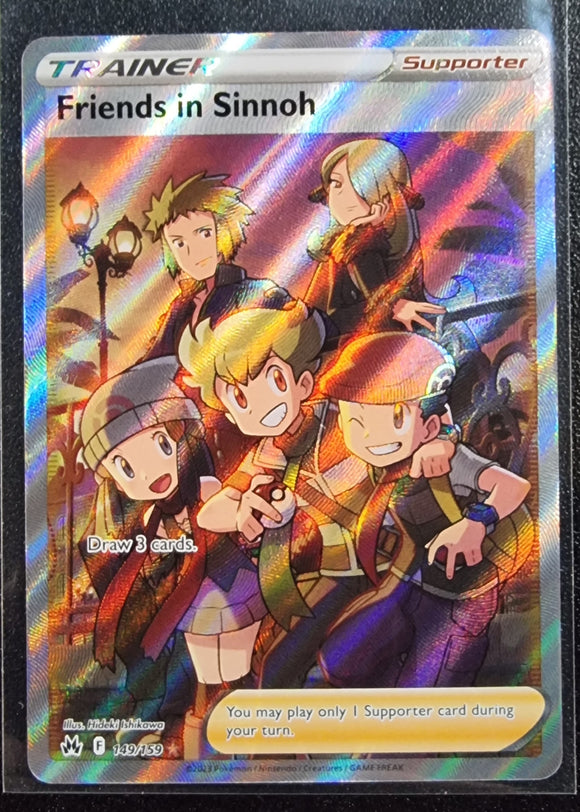 Friends in Sinnoh Trainer - Pokemon Crown Zenith FULL ART Holo Foil Ultra Rare #149/159