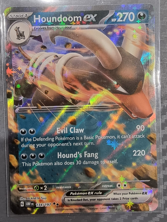 Houndoom EX - Pokemon Obsidian Flames Holo Foil Ultra Double Rare #134/197