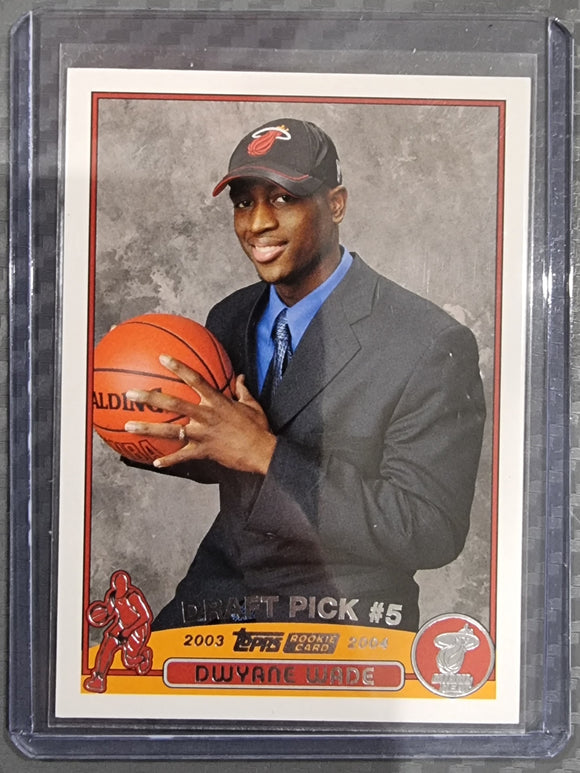 Dwyane Wade RC - 2003-04 Topps NBA Basketball Draft Pick #5 Rookie - #225