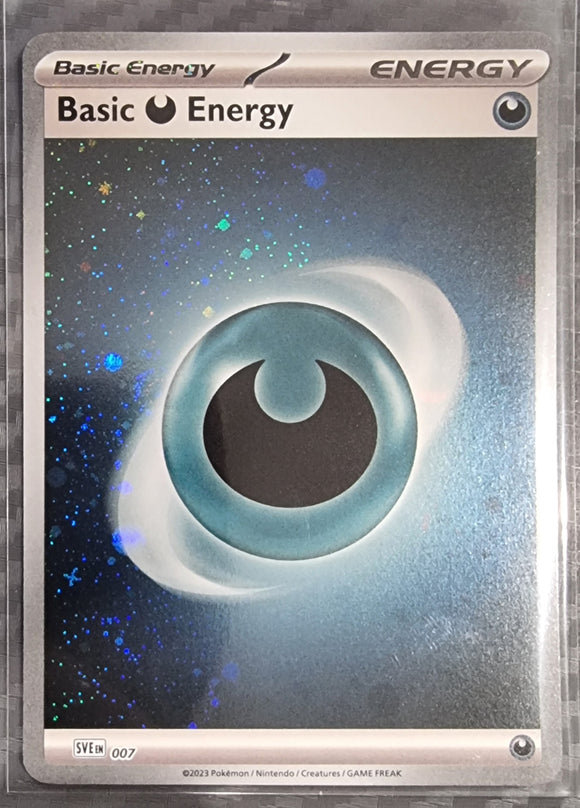 Basic Darkness Energy - Pokemon 151 English Galaxy Holo Foil Rare #SVE 007