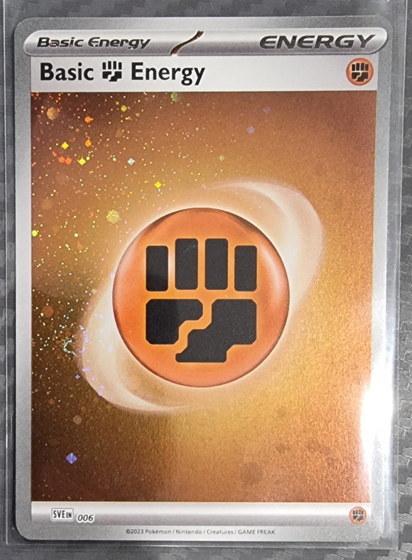 Basic Fighting Energy - Pokemon 151 English Galaxy Holo Foil Rare #SVE 006