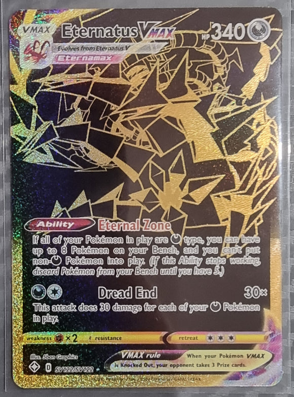 Eternatus VMAX - Pokemon Shining Fates GOLD Shiny Vault Ultra Shiny Rare #SV122/SV122