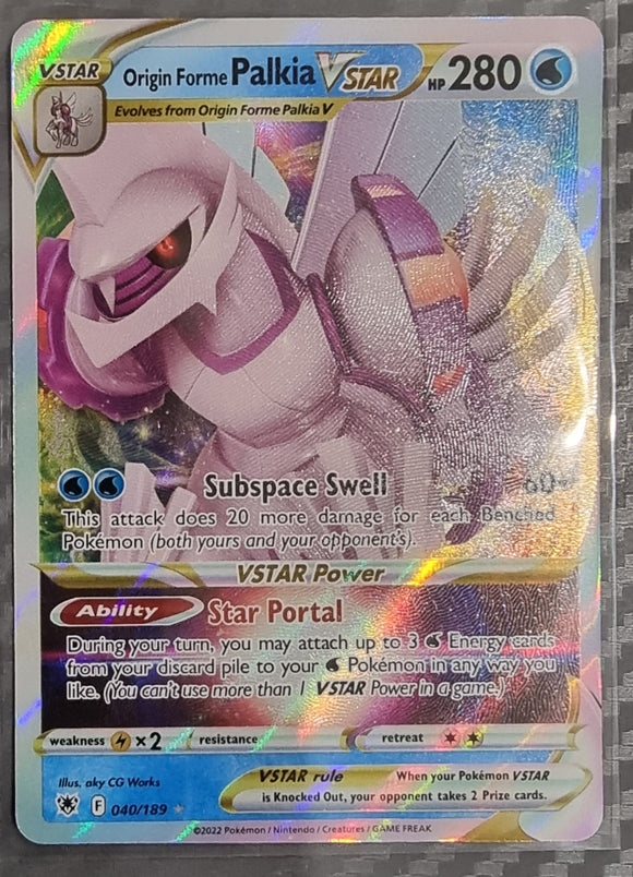 Origin Forme Palkia VSTAR - Pokemon Astral Radiance Holo Foil Ultra Rare #040/189