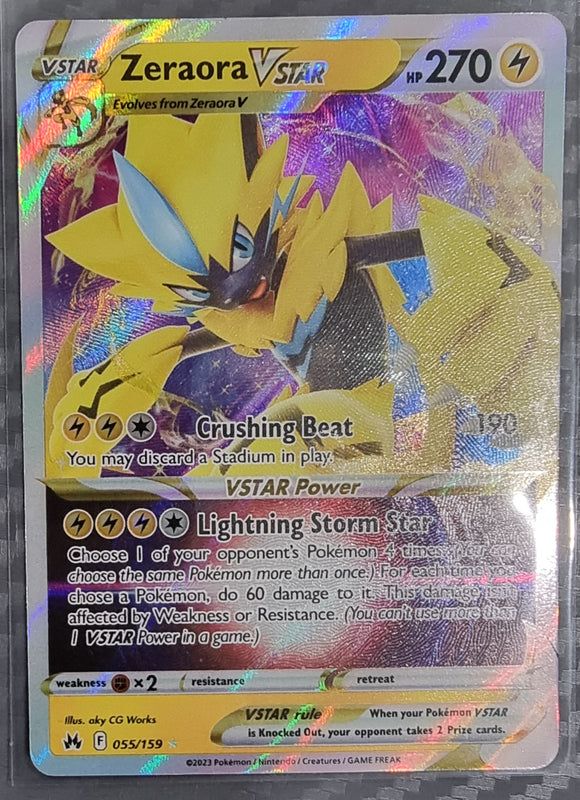 Zeraora VSTAR - Pokemon Crown Zenith Holo Foil Ultra Rare #055/159