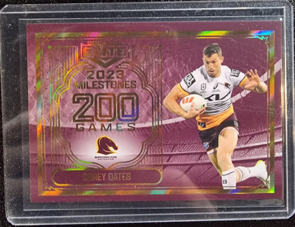 Corey Oates - 2024 NRL Elite Milestones Case Card M01/17 Serial #34/39