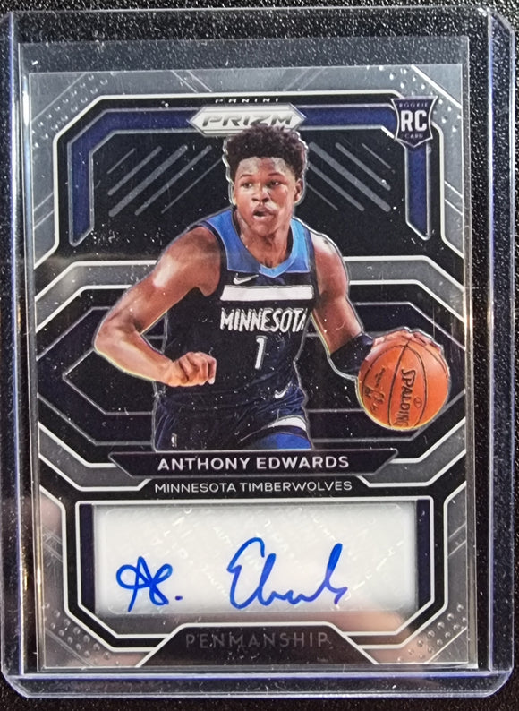 Anthony Edwards RC - 2020-21 Panini Prizm NBA Rookie Penmanship Auto #RP-AEW