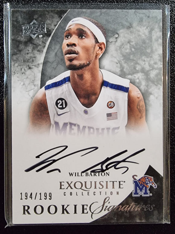 Will Barton RC #/199 - 2012-13 Upper Deck Exquisite Collection Rookie Signatures #76