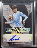 Luca Barrington #/4 - 2022 Leaf Ultimate Soccer Ultimate Signatures GOLD SPECTRUM #S-LB1