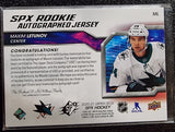 Maxim Letunov #/375 - 2020-21 Upper Deck SPX Hockey Rookie Jersey Autograph #ML