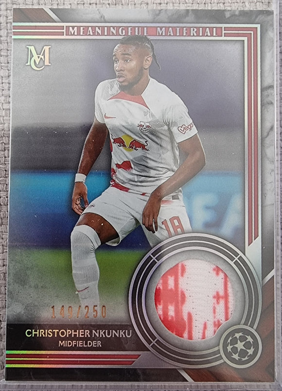 Christopher Nkunku #/250 - 2022-23 Topps Museum Collection Meaningful Material Relic