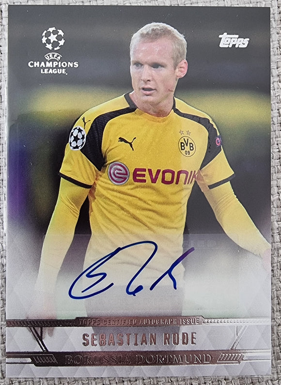 Sebastian Rode - 2016-17 Topps UEFA Champions League Showcase Autograph #CLA-SR