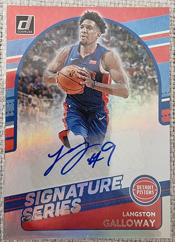 Langston Galloway - 2020-21 Panini Donruss NBA Basketball Signature Series Auto #SG-LGW