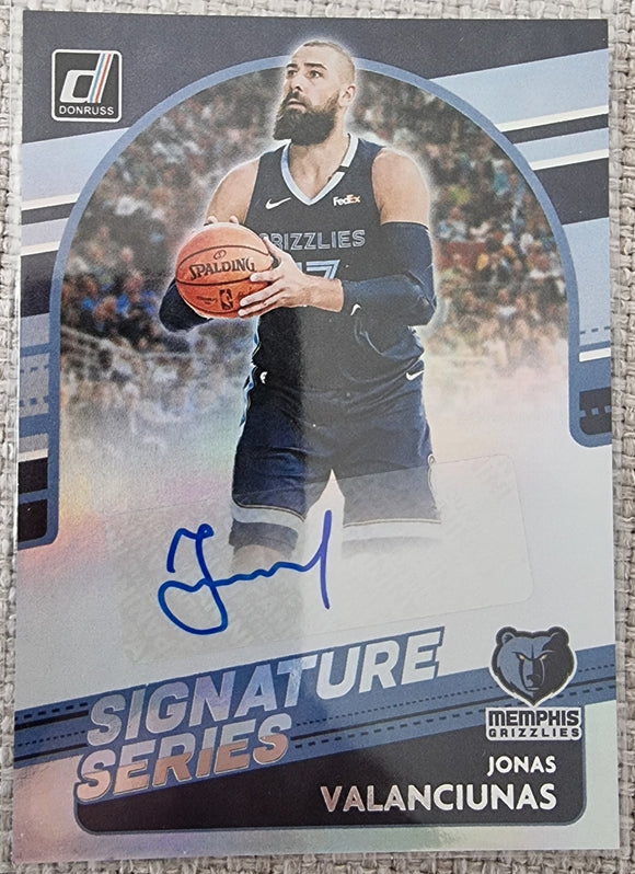 Jonas Valanciunas - 2020-21 Panini Donruss NBA Basketball Signature Series Auto #SG-JVC