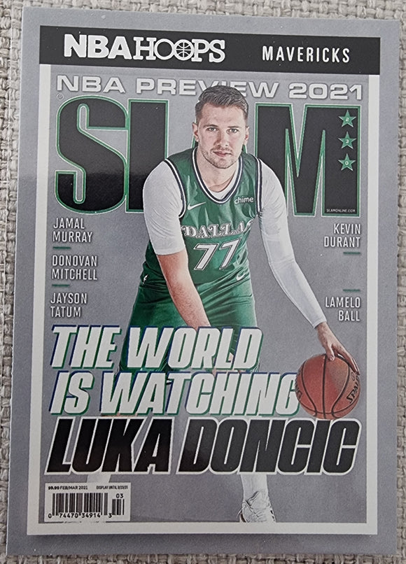 Luka Doncic - 2021-22 Panini NBA Hoops Basketball SLAM Magazine insert #230