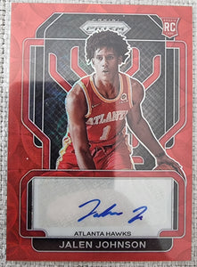 Jalen Johnson RC - 2021-22 Panini Prizm NBA Rookie Signatures RED CHOICE SSP #RS-JJO