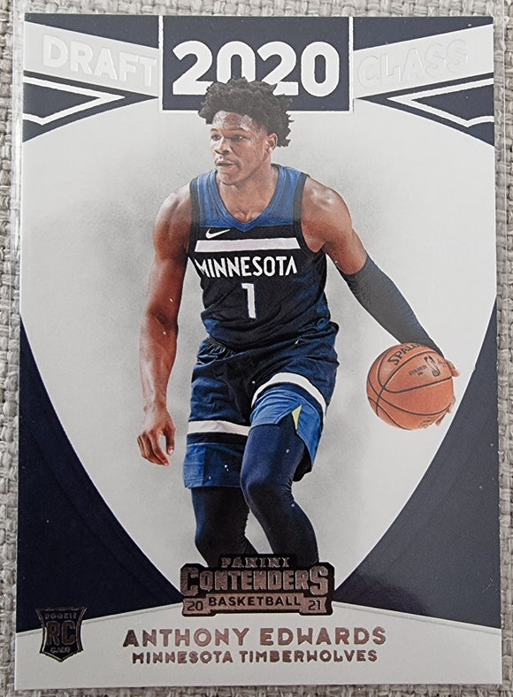 Anthony Edwards RC - 2020-21 Panini Contenders NBA Basketball 2020 Draft Class #5