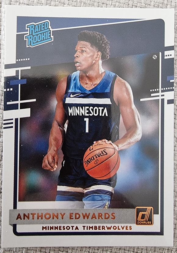 Anthony Edwards RC - 2020-21 Panini Donruss NBA Basketball Rated Rookie #201