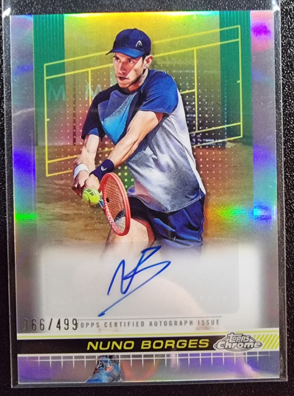 Nuno Borges #/499 - 2024 Topps Chrome Tennis Autograph REFRACTOR #TCA-NBS