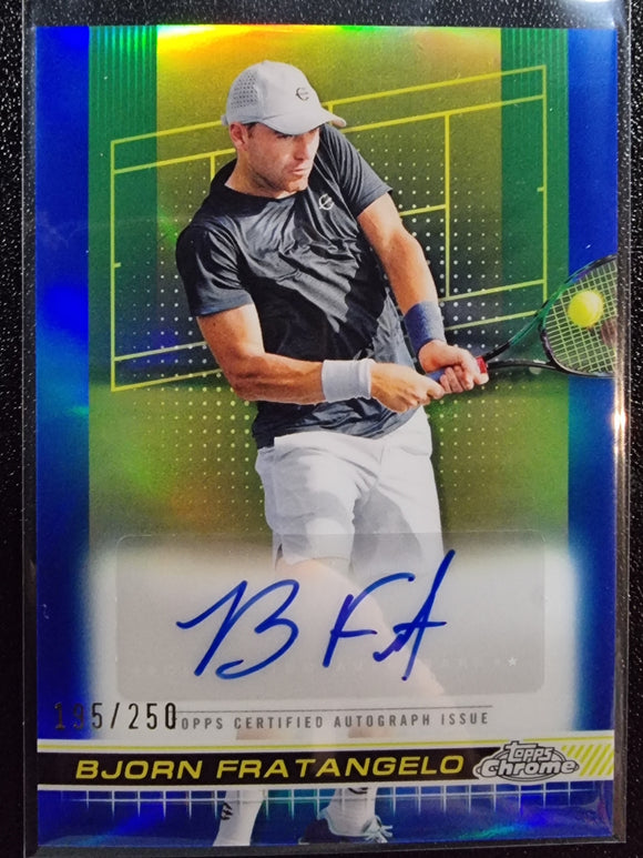 Bjorn Fratangelo #/250 - 2024 Topps Chrome Tennis Auto BLUE REFRACTOR #TCA-BFO