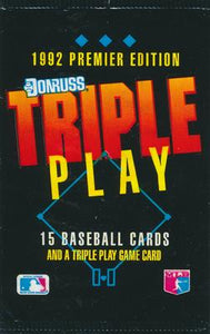 1992 Donruss Triple Play MLB Baseball - Hobby Pack