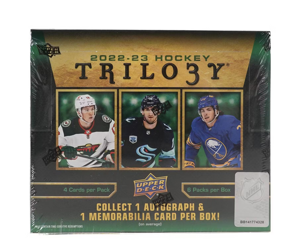 2022-23 Upper Deck Trilogy NHL Hockey - Hobby Box