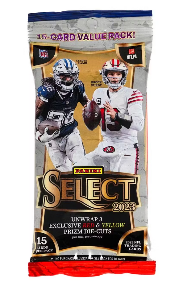 2023 Panini Select NFL Football - Cello/Fat/Value Pack