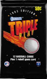 1993 Donruss Triple Play MLB Baseball - Hobby Pack