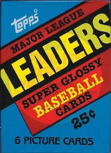 1986 Topps MLB Leaders MINI cards - Retail Wax Pack