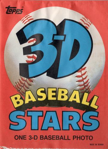 1986 Topps Stars in 3D MLB Baseball jumbo cards - Retail Wax Pack