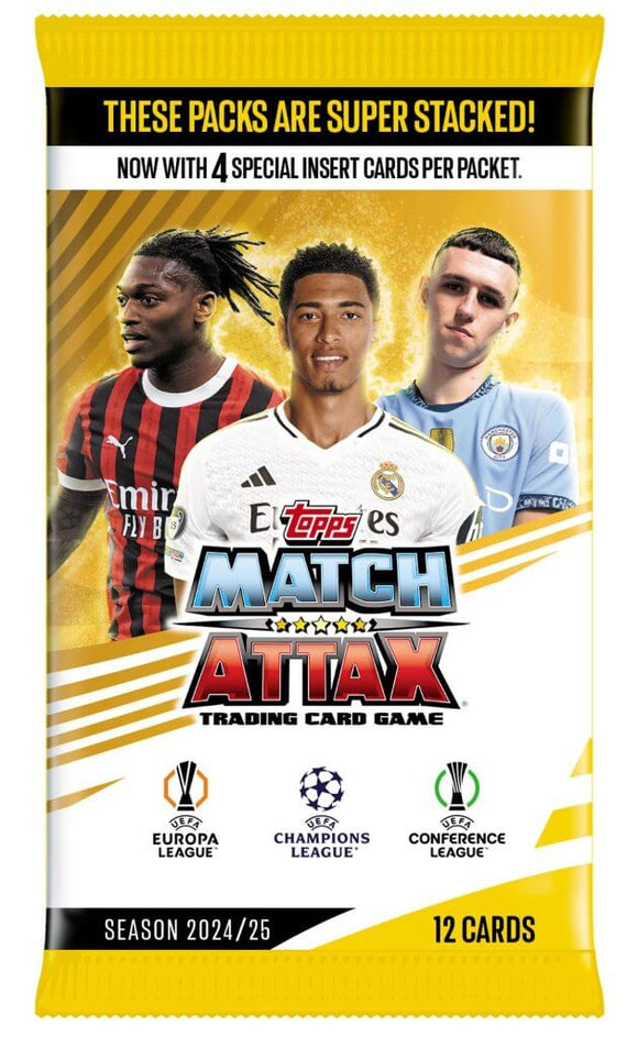 2024-25 Topps Match Attax UEFA Champion's League Soccer Cards - Booster Pack