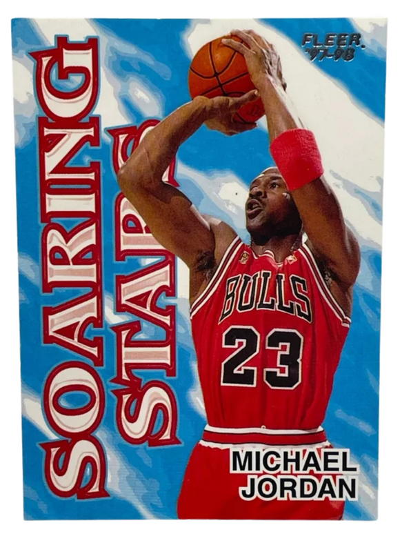 Michael Jordan - 1997-98 Fleer High Flying Soaring Stars Insert #9 of 20 HFSS