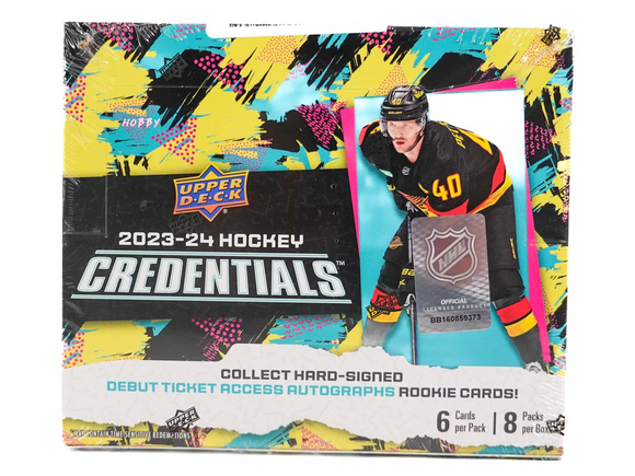 2023-24 Upper Deck Credentials NHL Hockey - Hobby Box