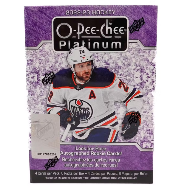 2022-23 Upper Deck O-Pee-Chee Platinum NHL Hockey cards - Blaster Box